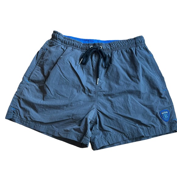 BUYKUD Men's Charcoal Gray Swim Trunks, size Medium - Picture 2 of 9